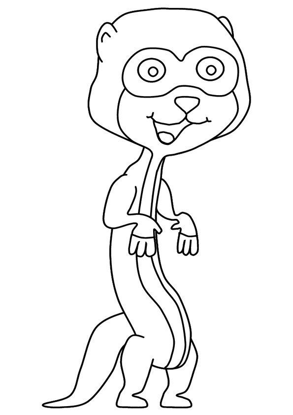 Desenho deMeerkat Engraçado para colorir