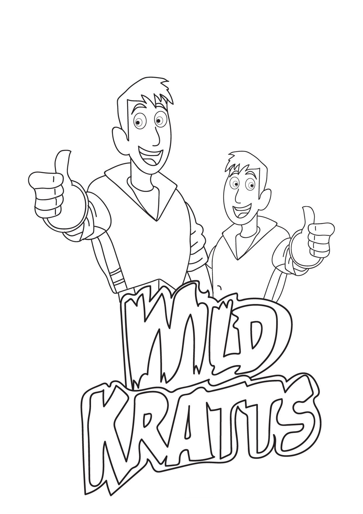 Desenho de Os Kratts Selvagens para colorir