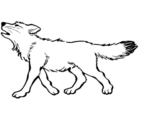 Desenho de Lobo do Bebê para colorir