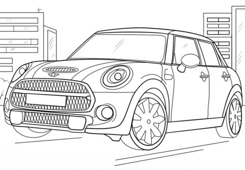 Desenhos de Mini Cooper para colorir