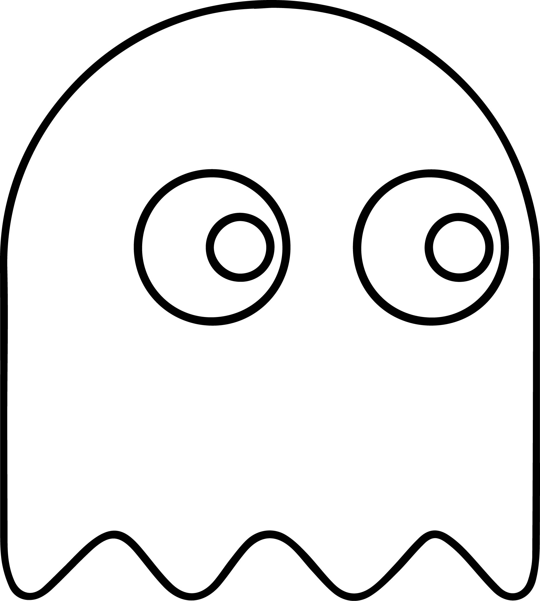 Desenho de Fantasma em Pacman para colorir