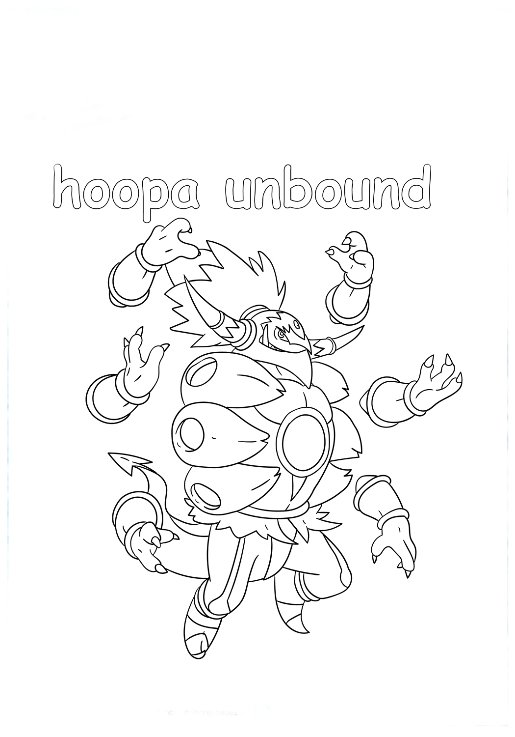 Desenho deHoopa Unbound para colorir