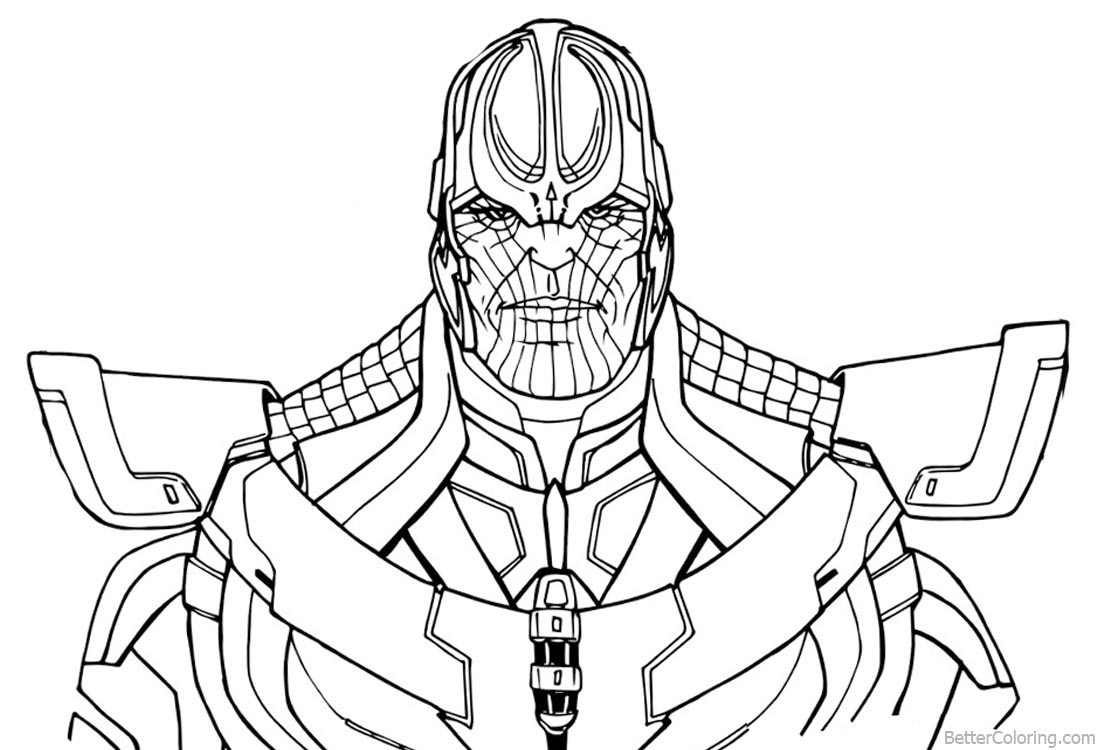 Desenho de O Rosto de Thanos para colorir