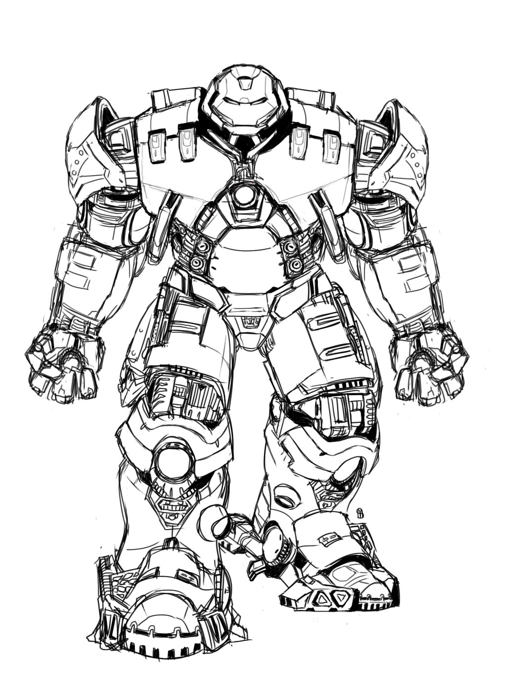 Desenho deHulkbuster Armaduras para colorir