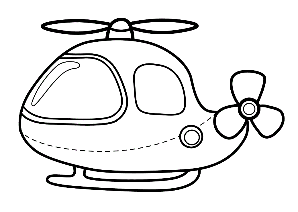 Desenho deHelicóptero Bonito para colorir