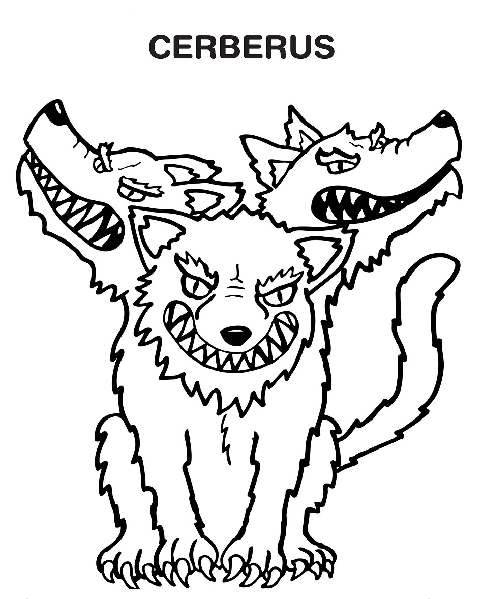 Desenho de Cerberus 1 para colorir