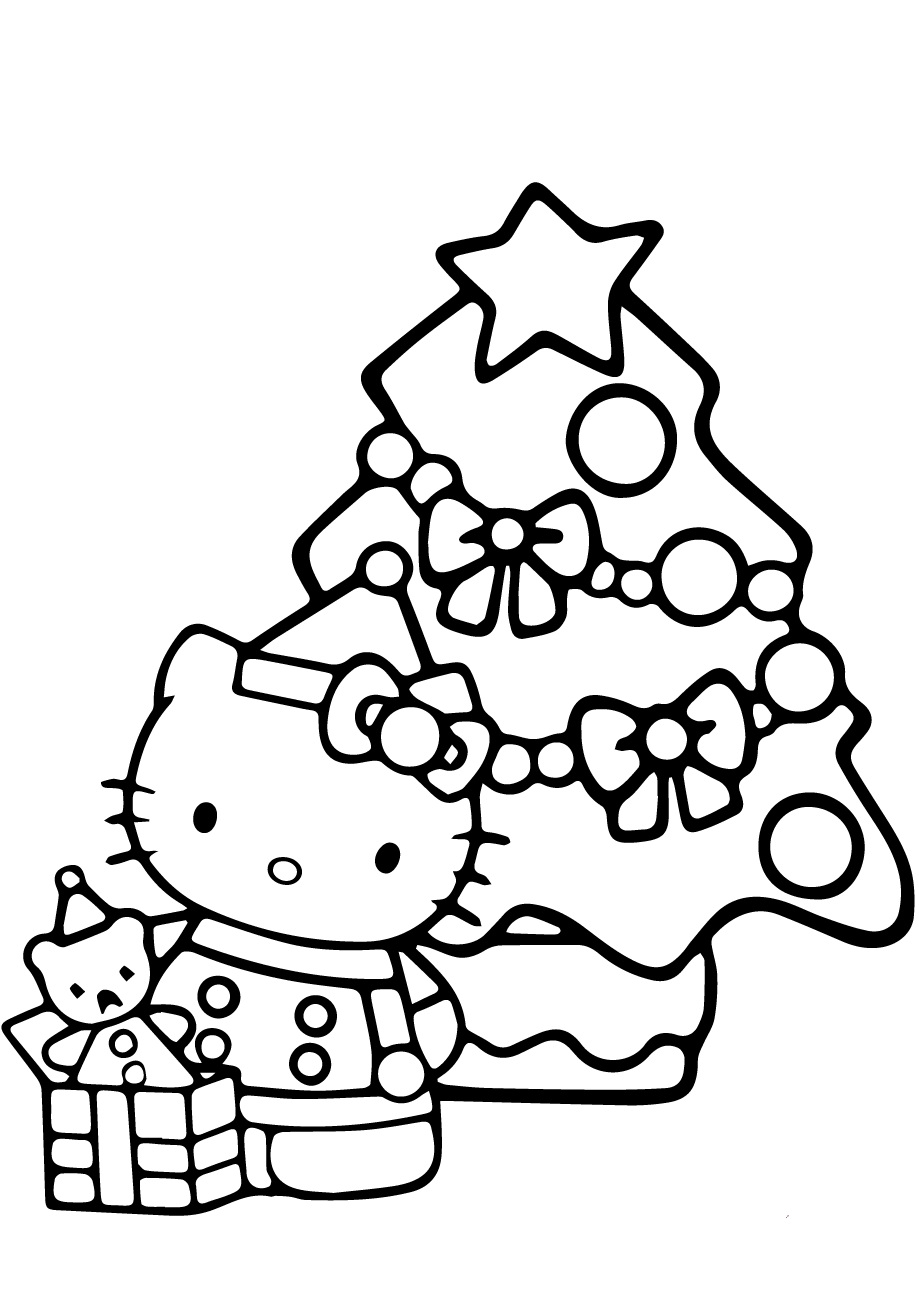 Desenho deFeliz Natal Kitty para colorir