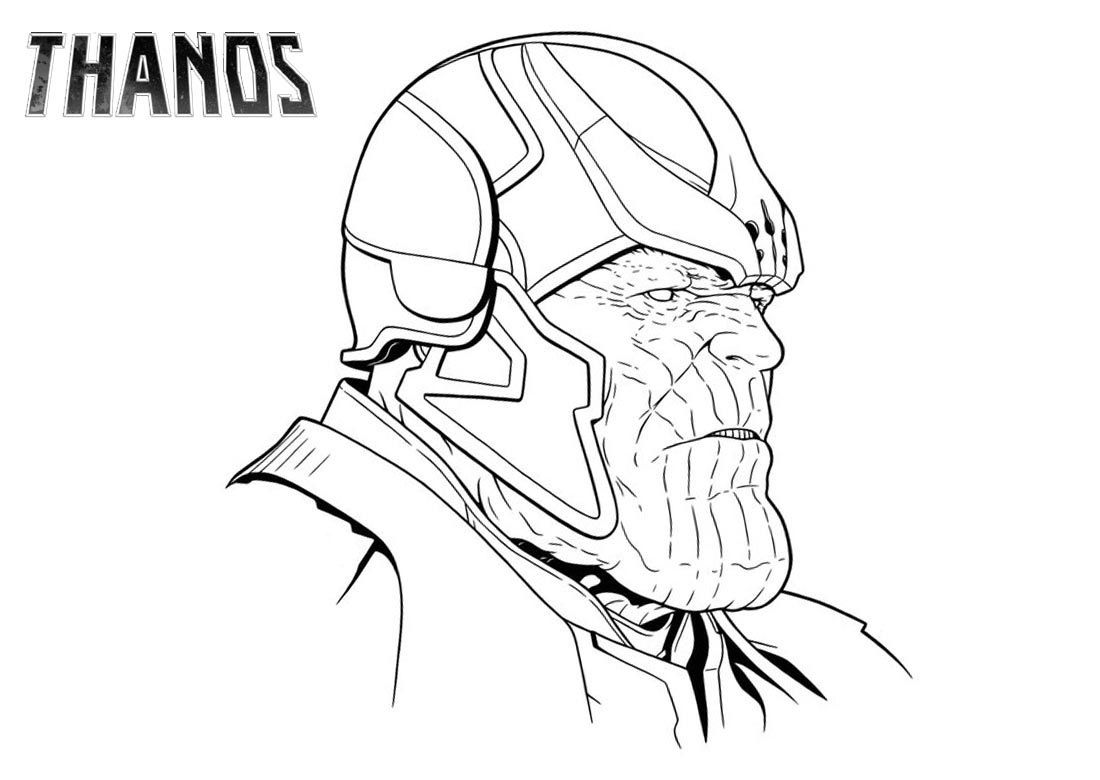 Desenho deO Rosto de Thanos para colorir