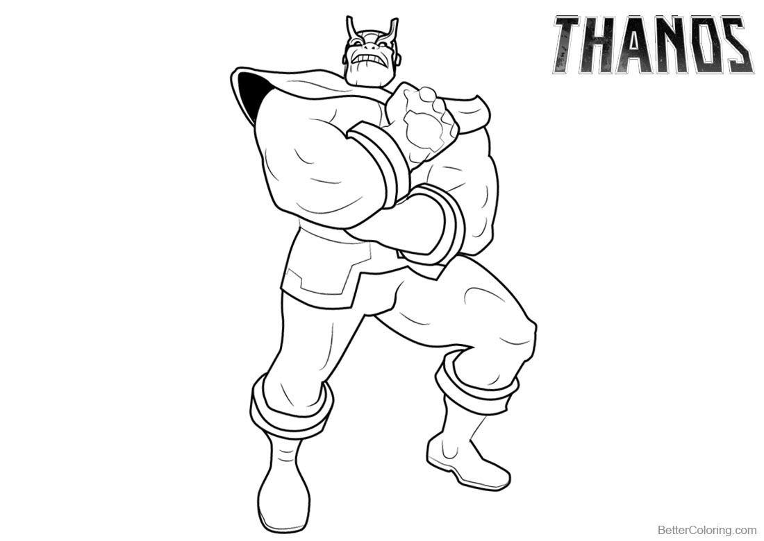 Desenho deEngraçado Thanos para colorir