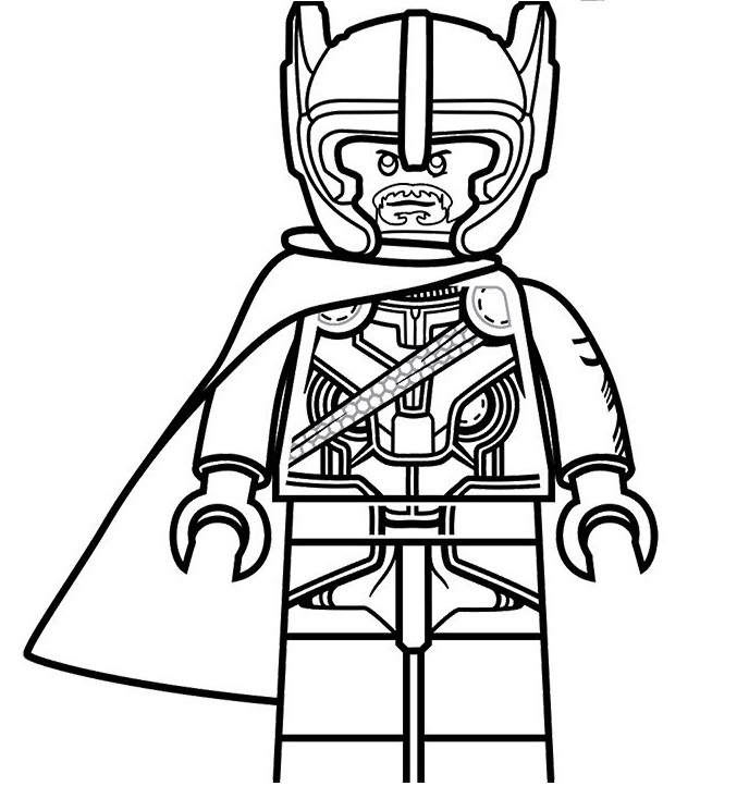 Desenho deLego Thor para colorir