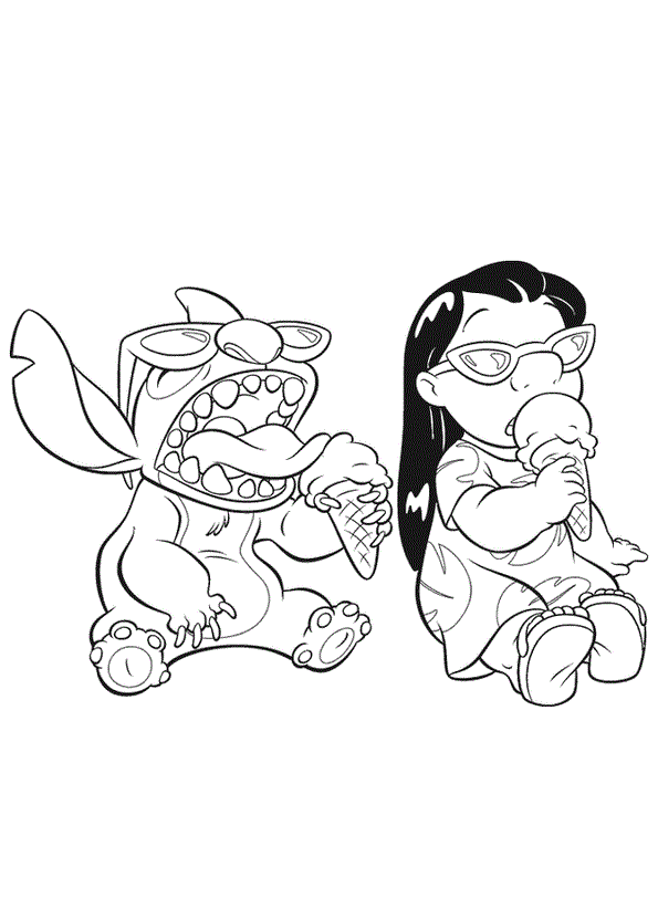 Desenhos de Lilo e Stitch para colorir