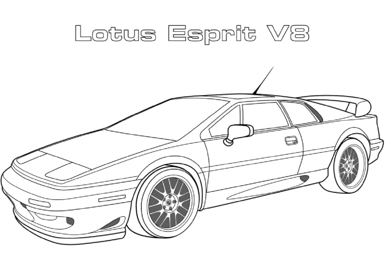 Desenho deLotus Esprit V8 para colorir