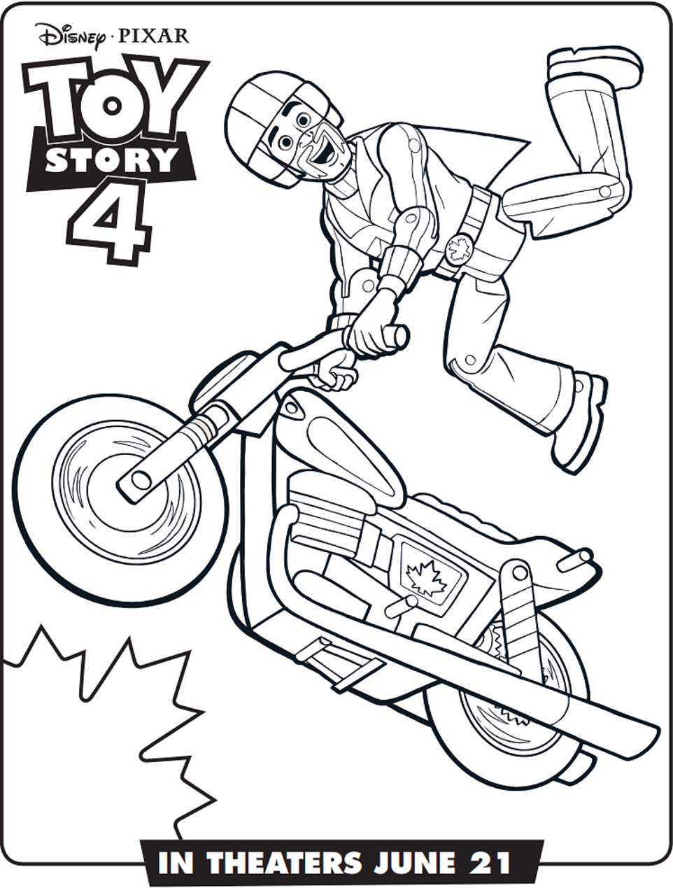 Desenho deDuke Caboom Em Toy Story 4 para colorir