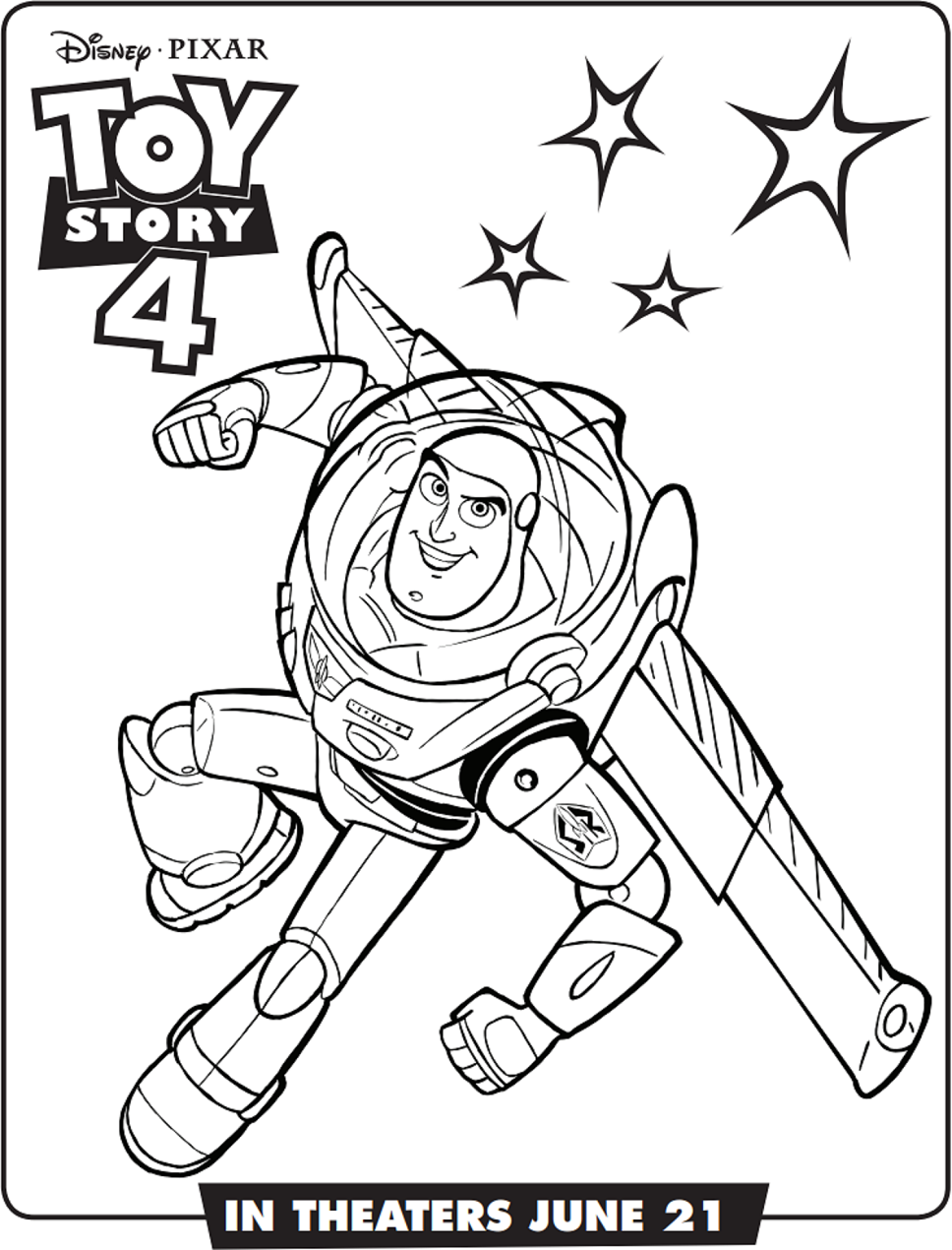 Desenho deBuzz Lightyear Em Toy Story 4 para colorir