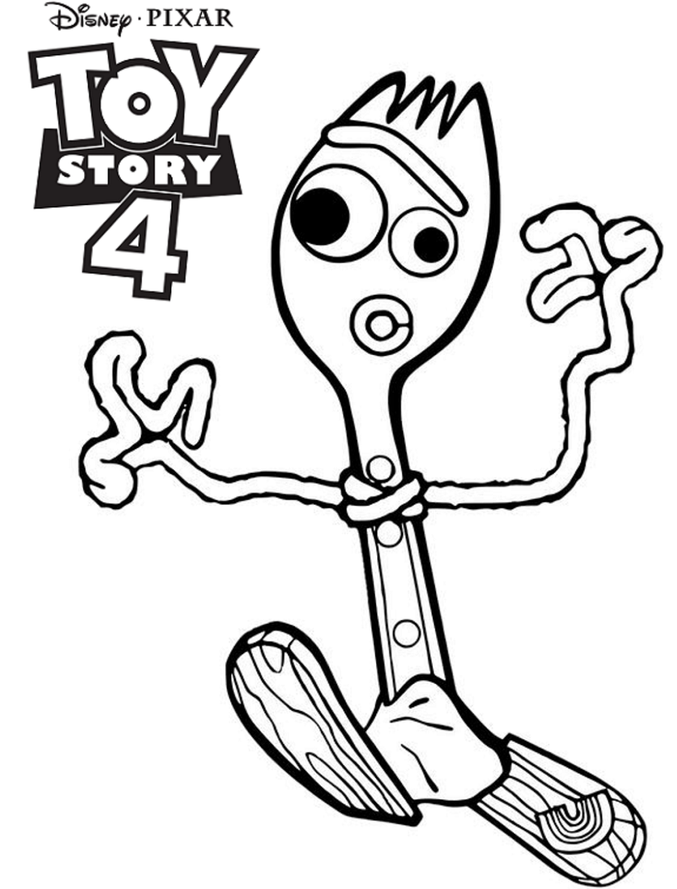 Desenho deForky Toy Story 4 para colorir