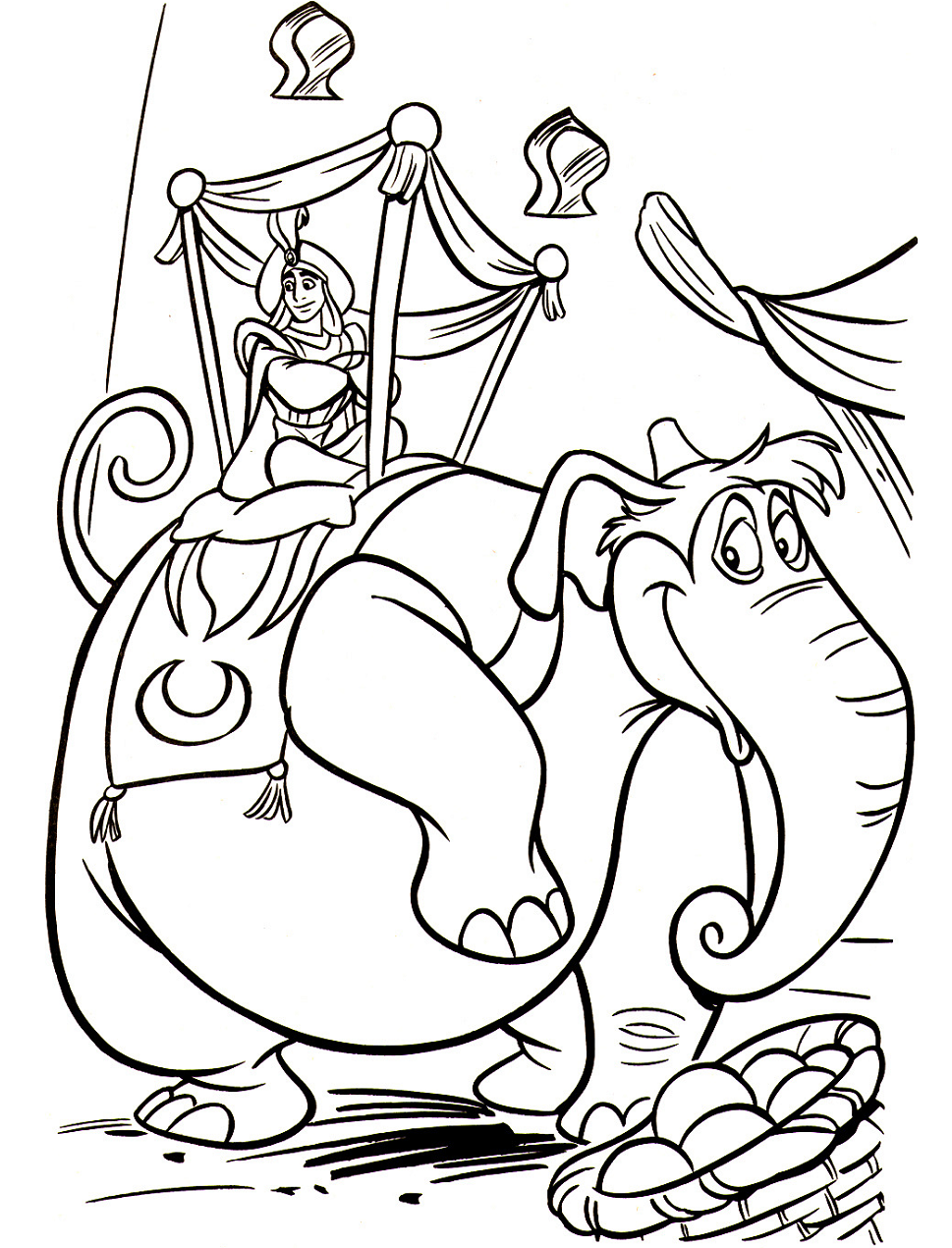 Desenhos de Aladdin para colorir