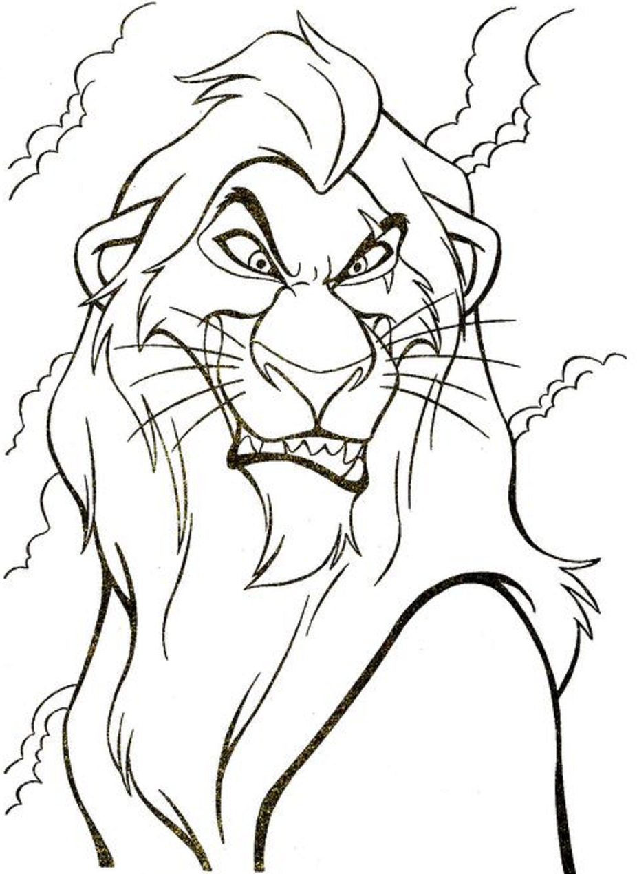 Desenho de Scar En O Rei Leão para colorir