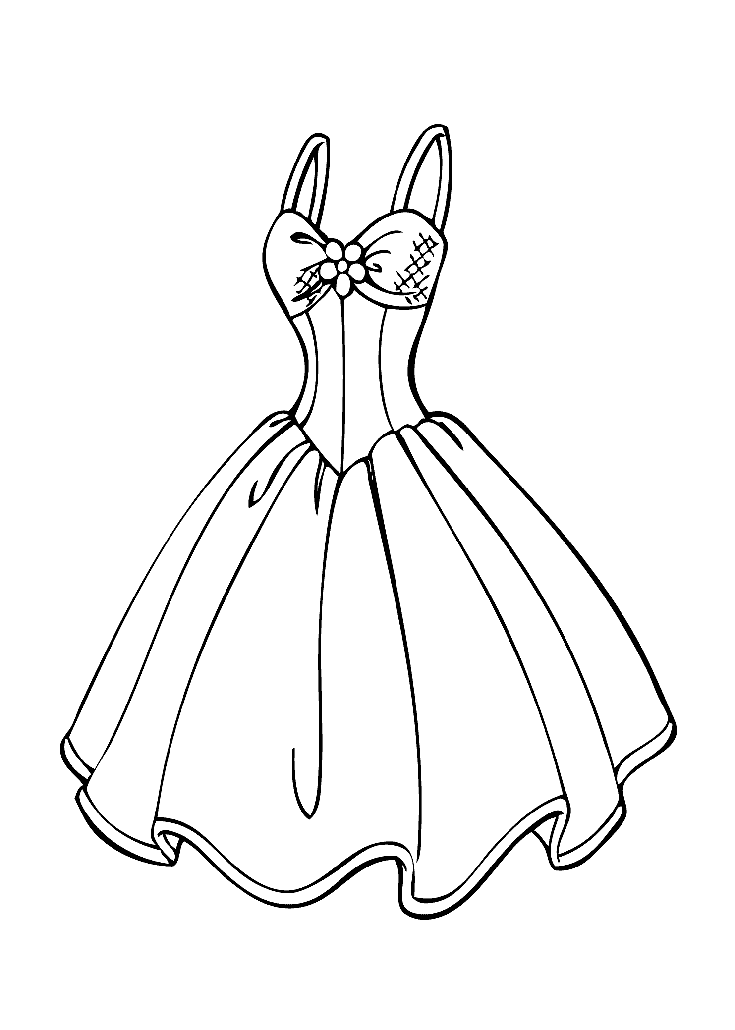 Desenhos de Vestido para colorir