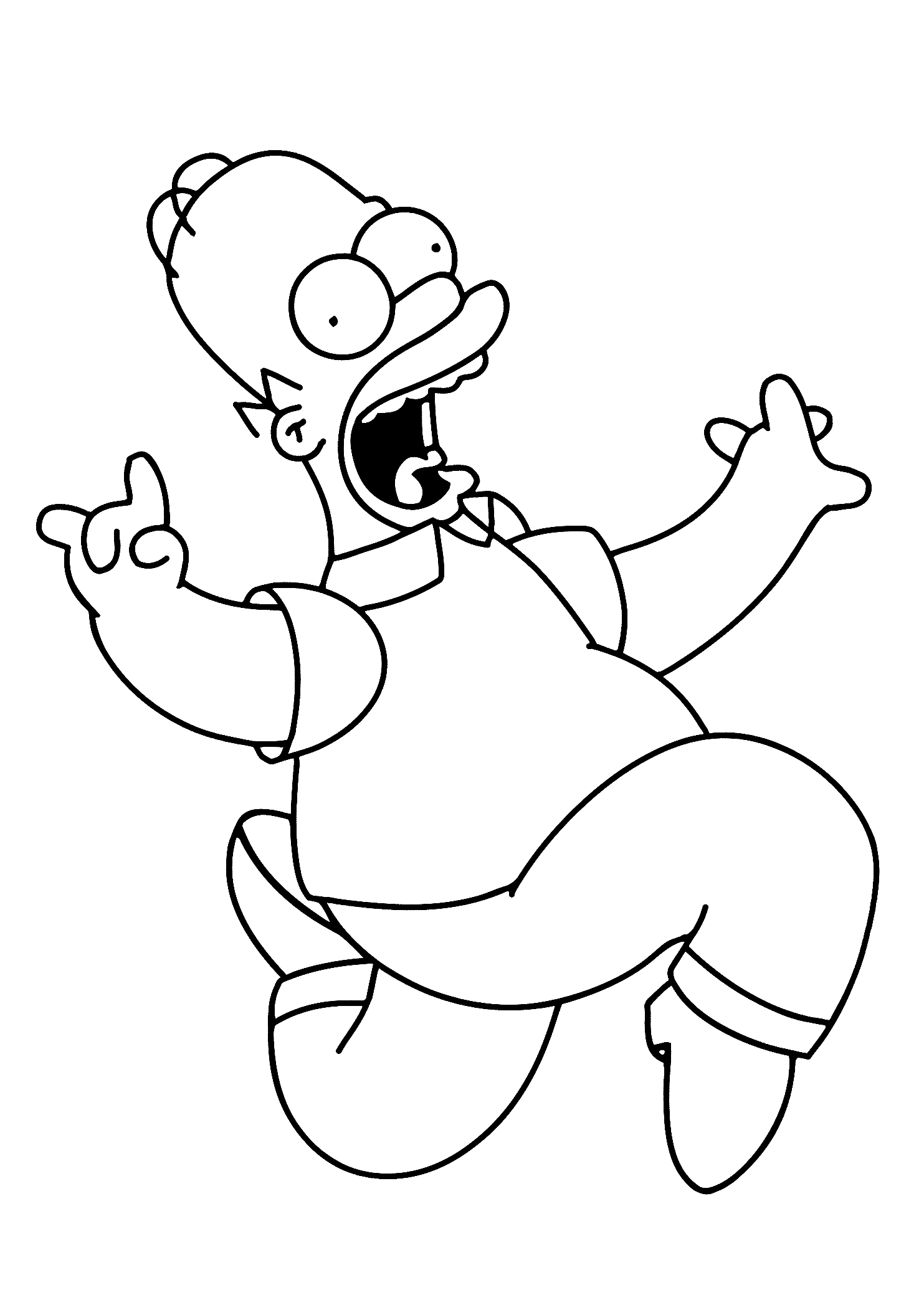 Desenho de Louco Homer Simpson para colorir