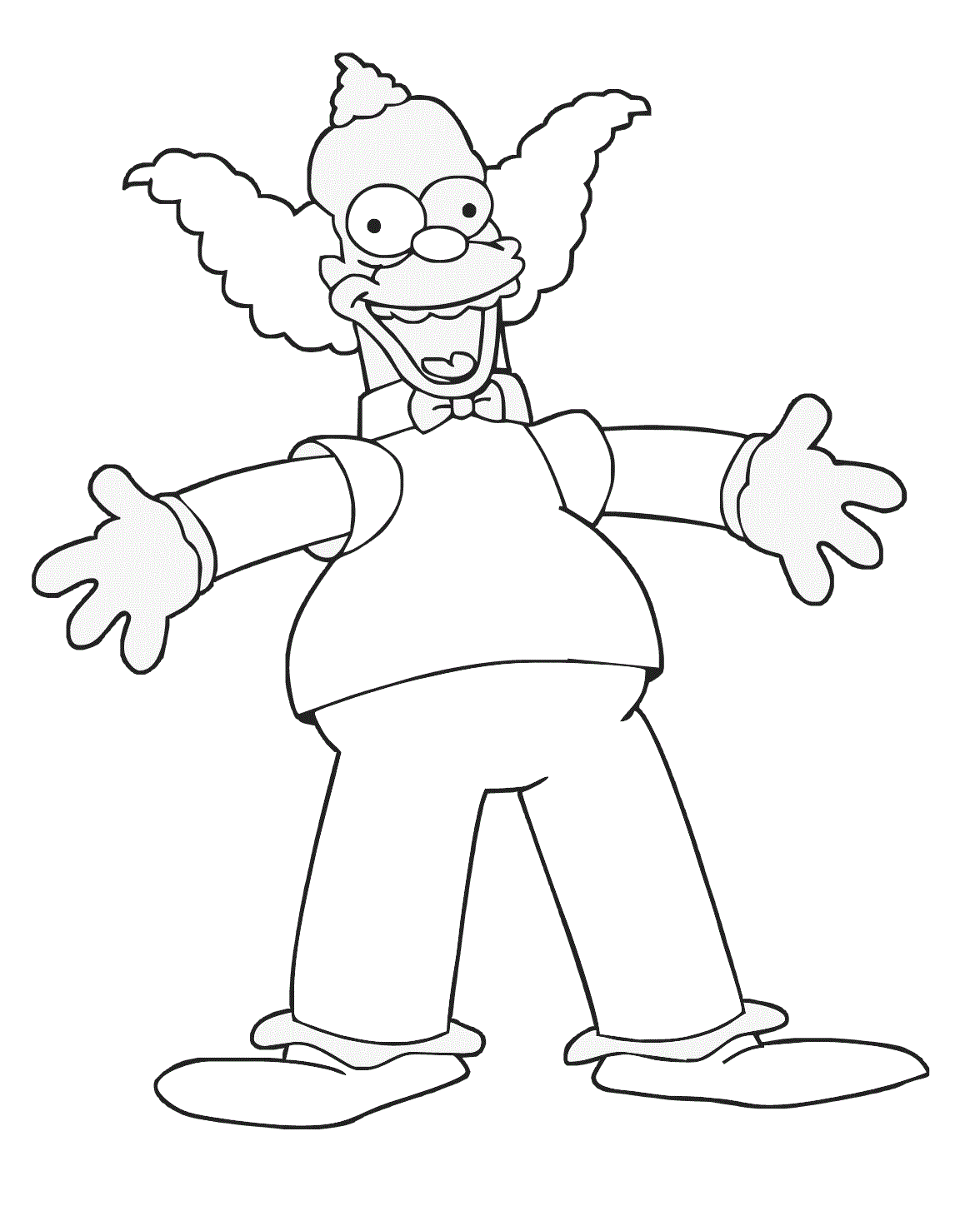 Desenho de Feliz Krusty para colorir