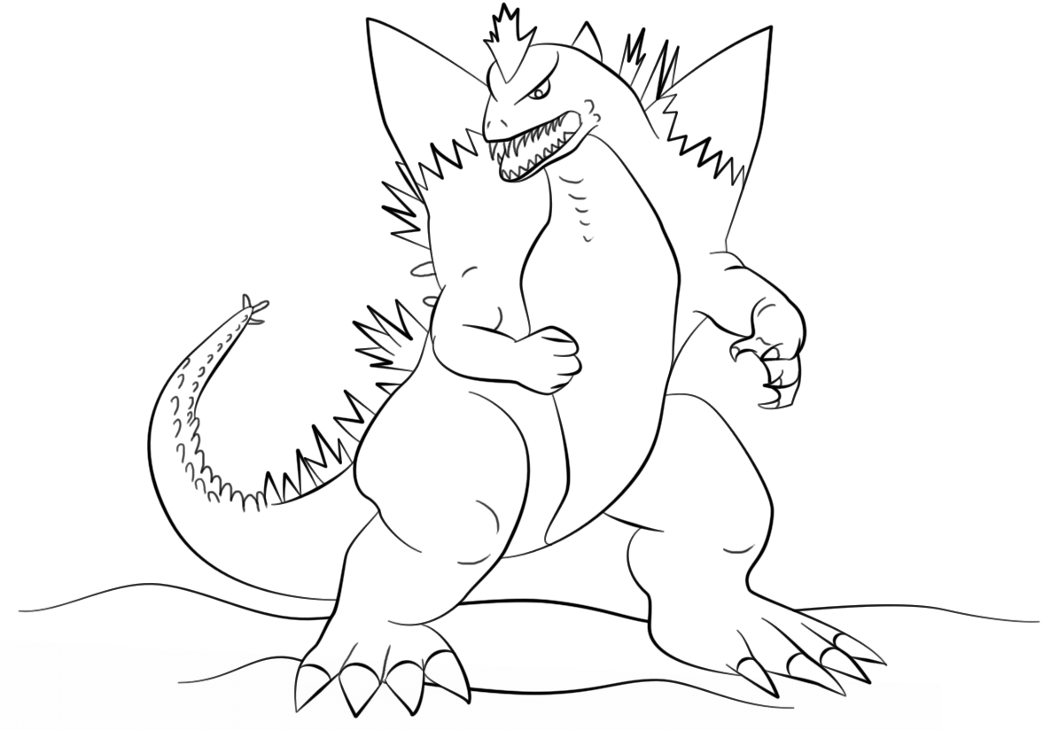 Desenho deEspaço Godzilla para colorir