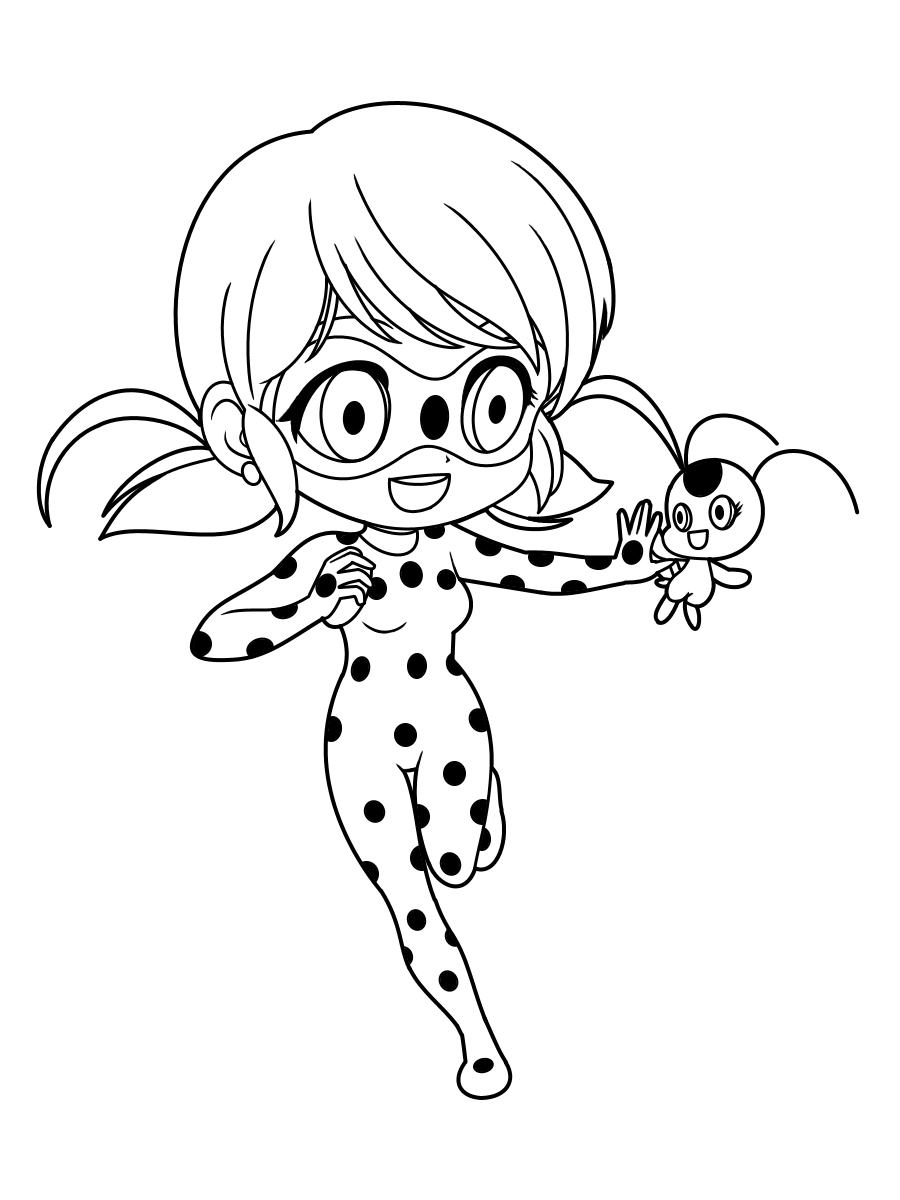 Desenho deChibi Ladybug para colorir