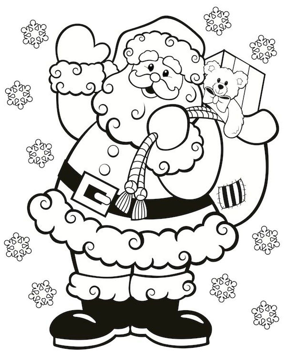 Desenhos de Papai Noel para colorir