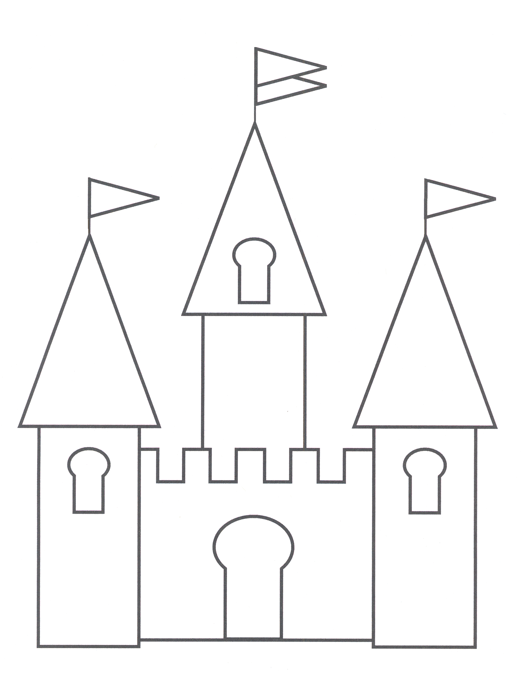 Desenho deCastelo Simples para colorir