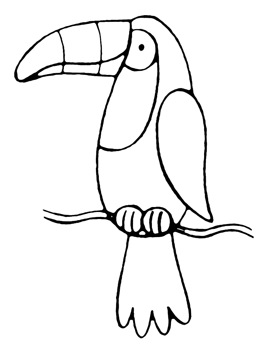 Desenho deTucano Simples para colorir