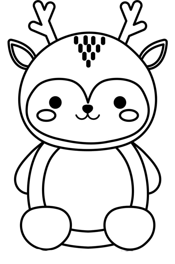 Desenho deCervo Kawaii para colorir