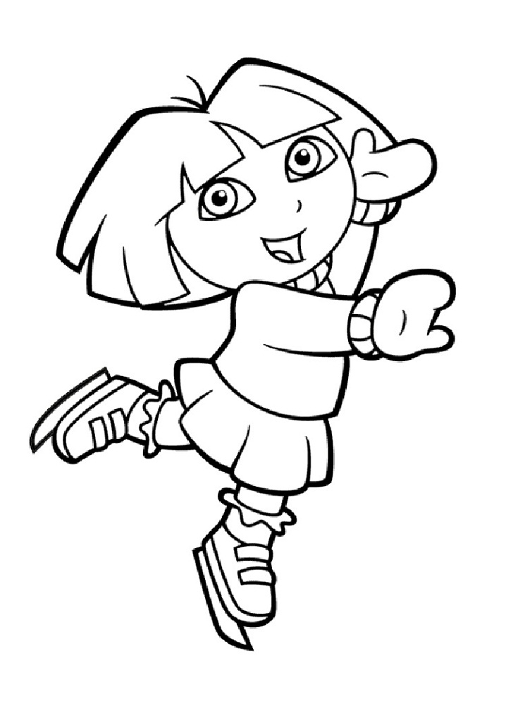 Desenho de Dora Patinação no Gelo para colorir