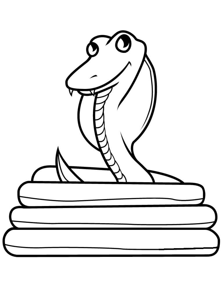 Desenho deCobra Sorridente para colorir