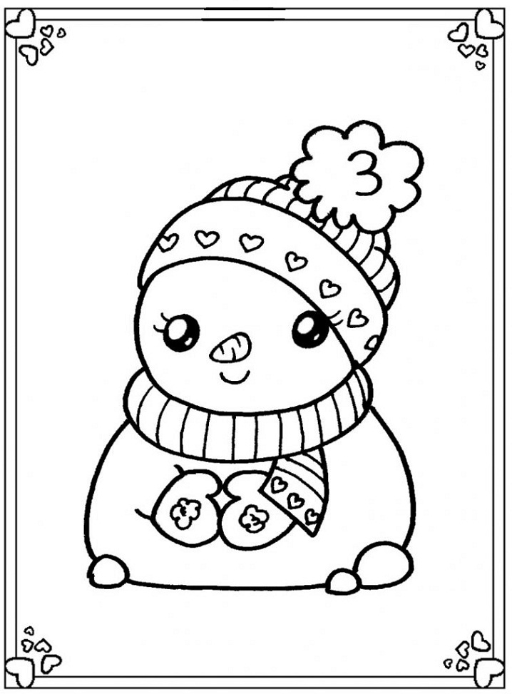 Desenhos de Boneco de Neve para colorir