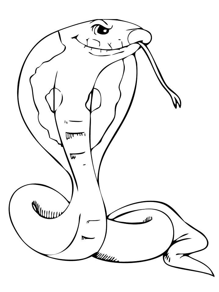 Desenho deCobra Perigosa para colorir