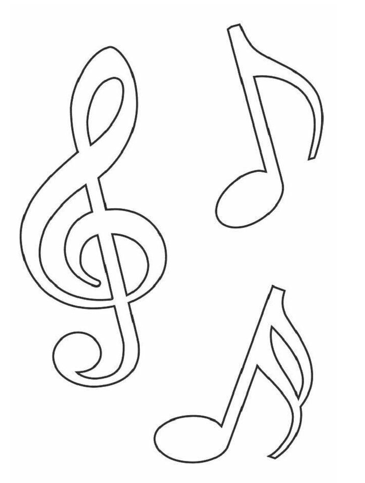 Desenhos de Notas Musicais para colorir