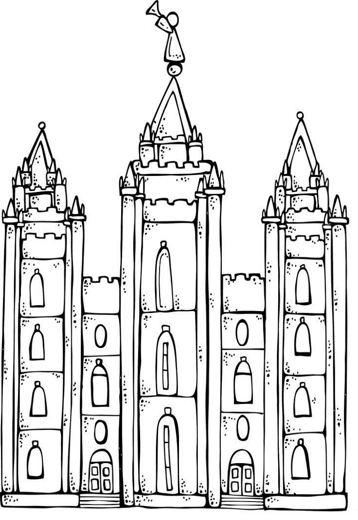 Desenho de Igreja Enorme para colorir