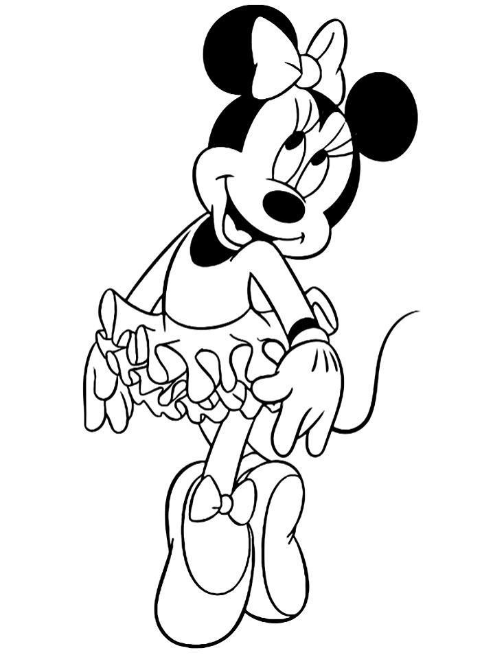 Desenho de Minnie de Balé para colorir