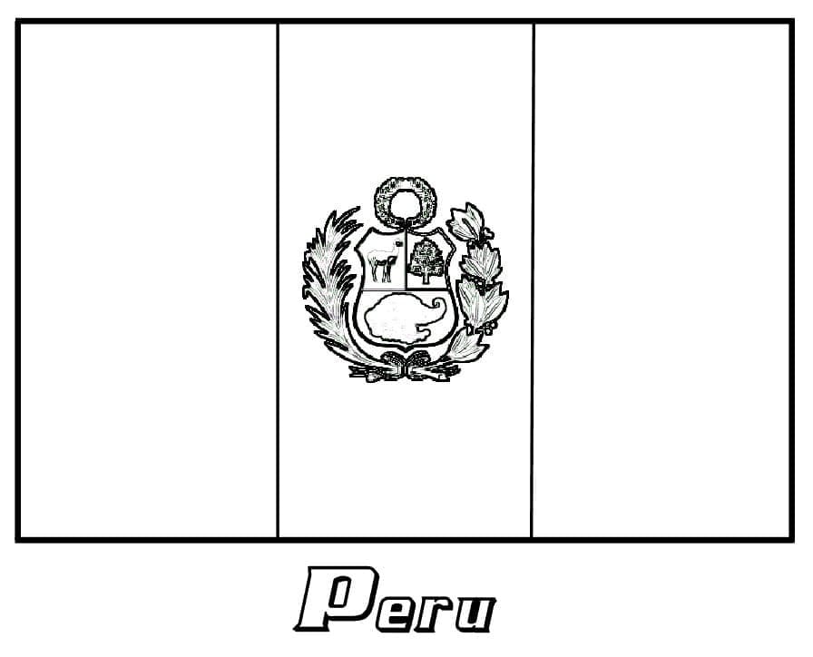 Desenho deA Bandeira do Peru para colorir