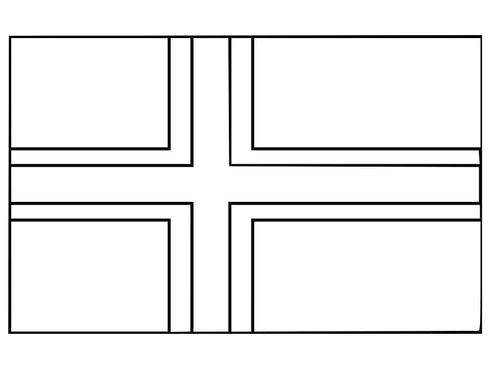 Desenho deA Bandeira Nacional da Noruega para colorir