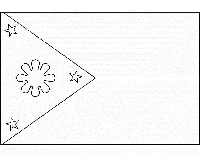 Desenho de A Bandeira Nacional das Filipinas para colorir