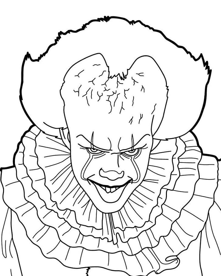 Desenho deA Cara do Pennywise para colorir