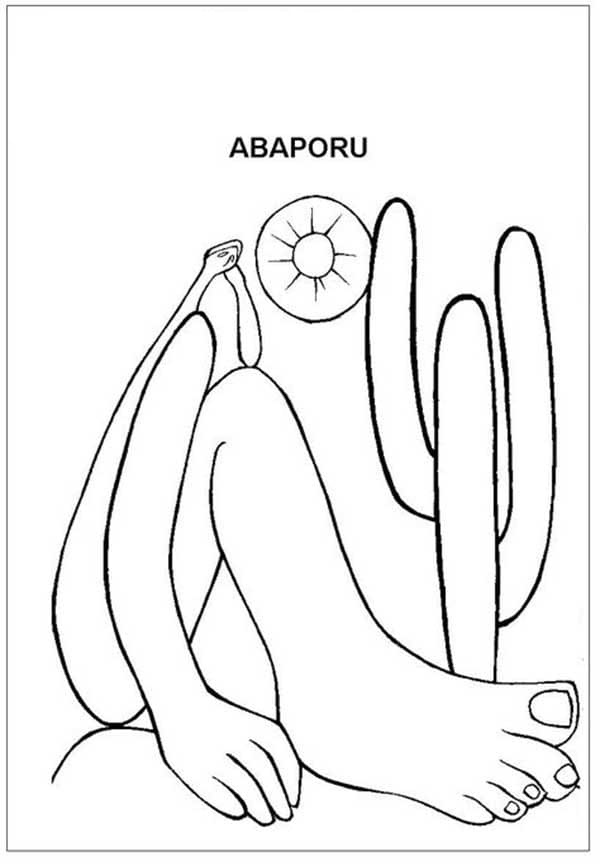 Desenhos de Abaporu para colorir