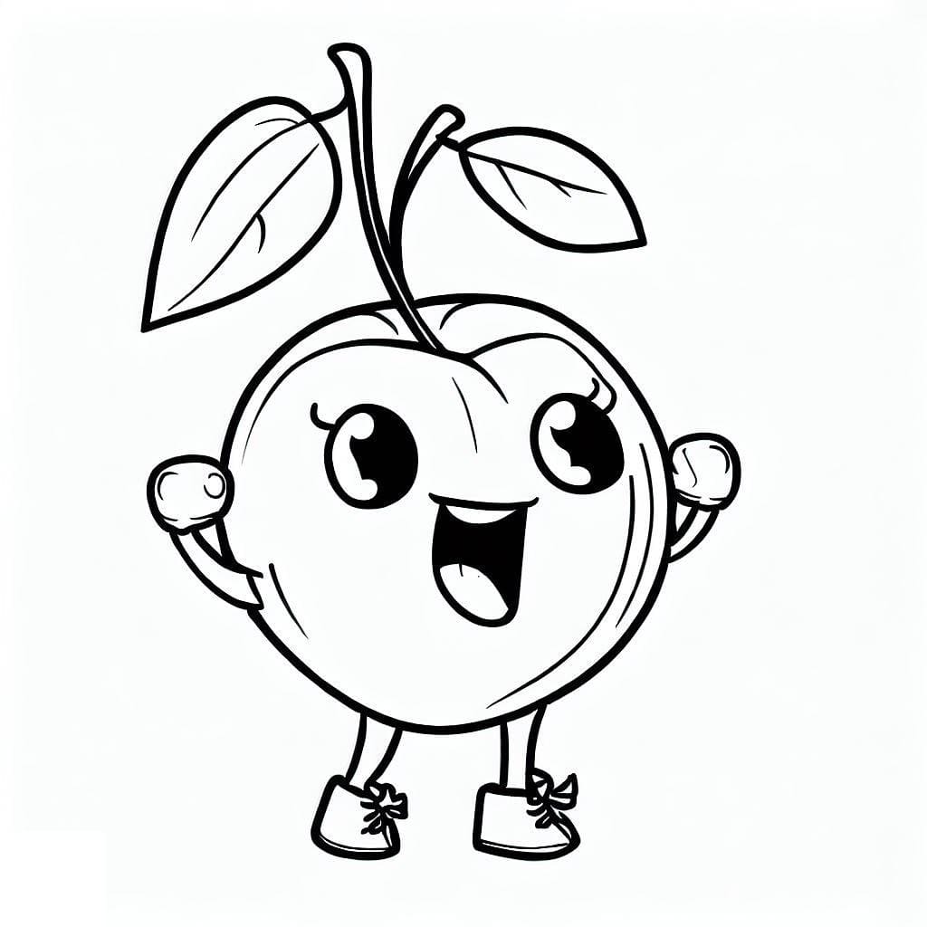 Desenho deAcerola de Desenho Animado para colorir