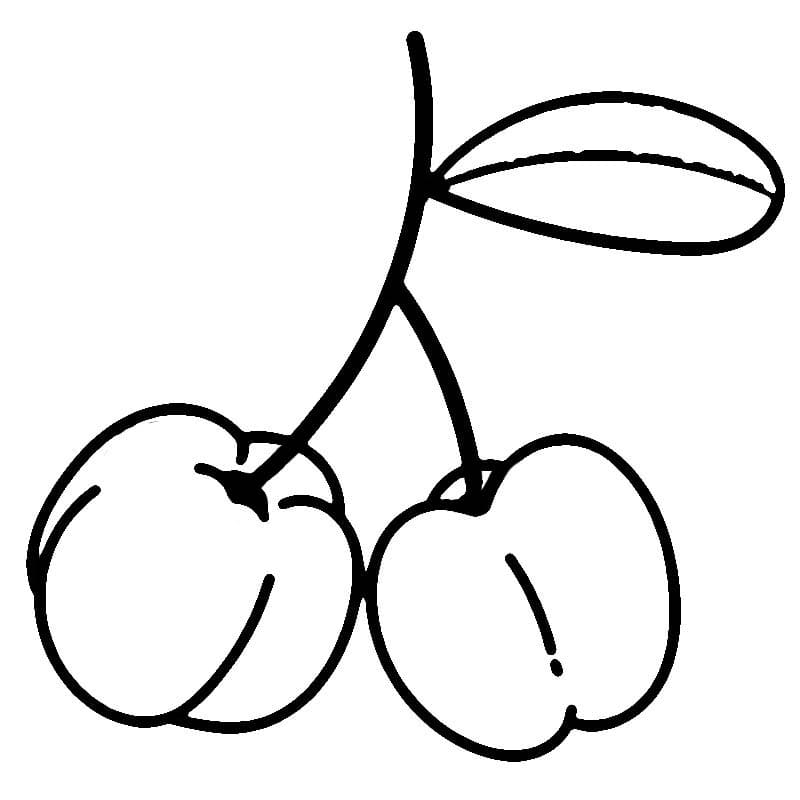 Desenho deAcerola Simples para colorir