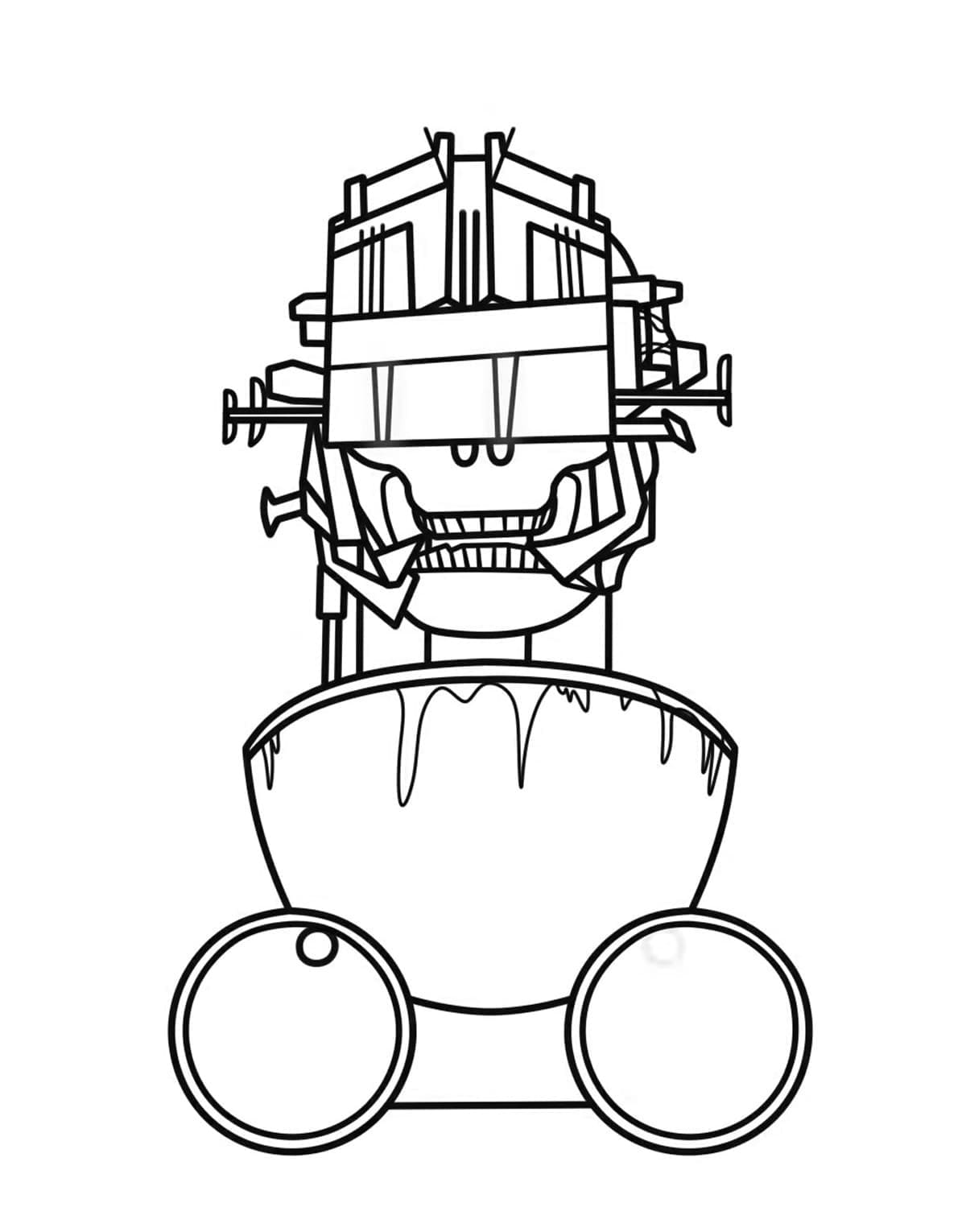 Desenho deAcid Skull de Skibidi Toilet para colorir