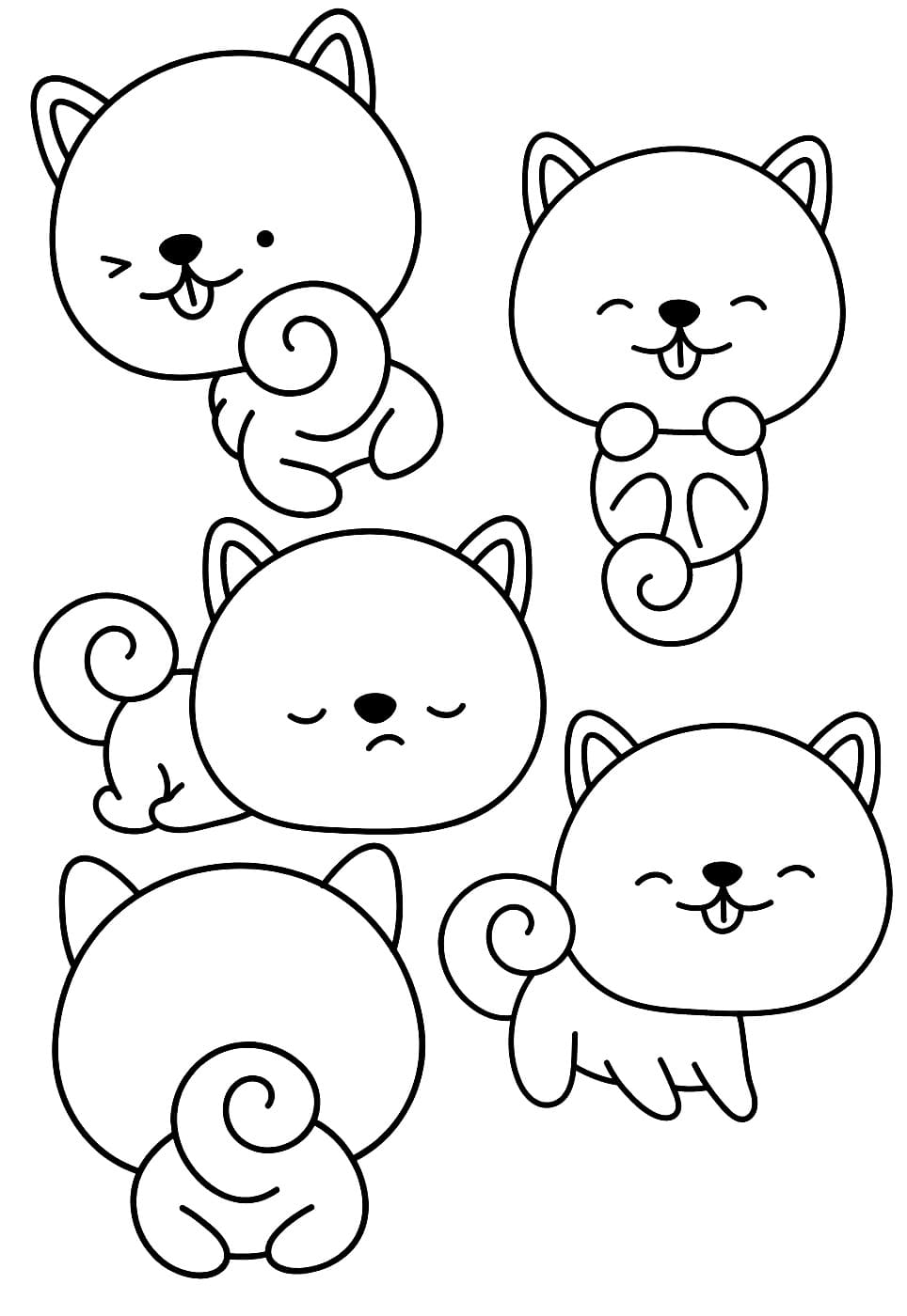 Desenho de Adesivos de Gato Fofo para colorir