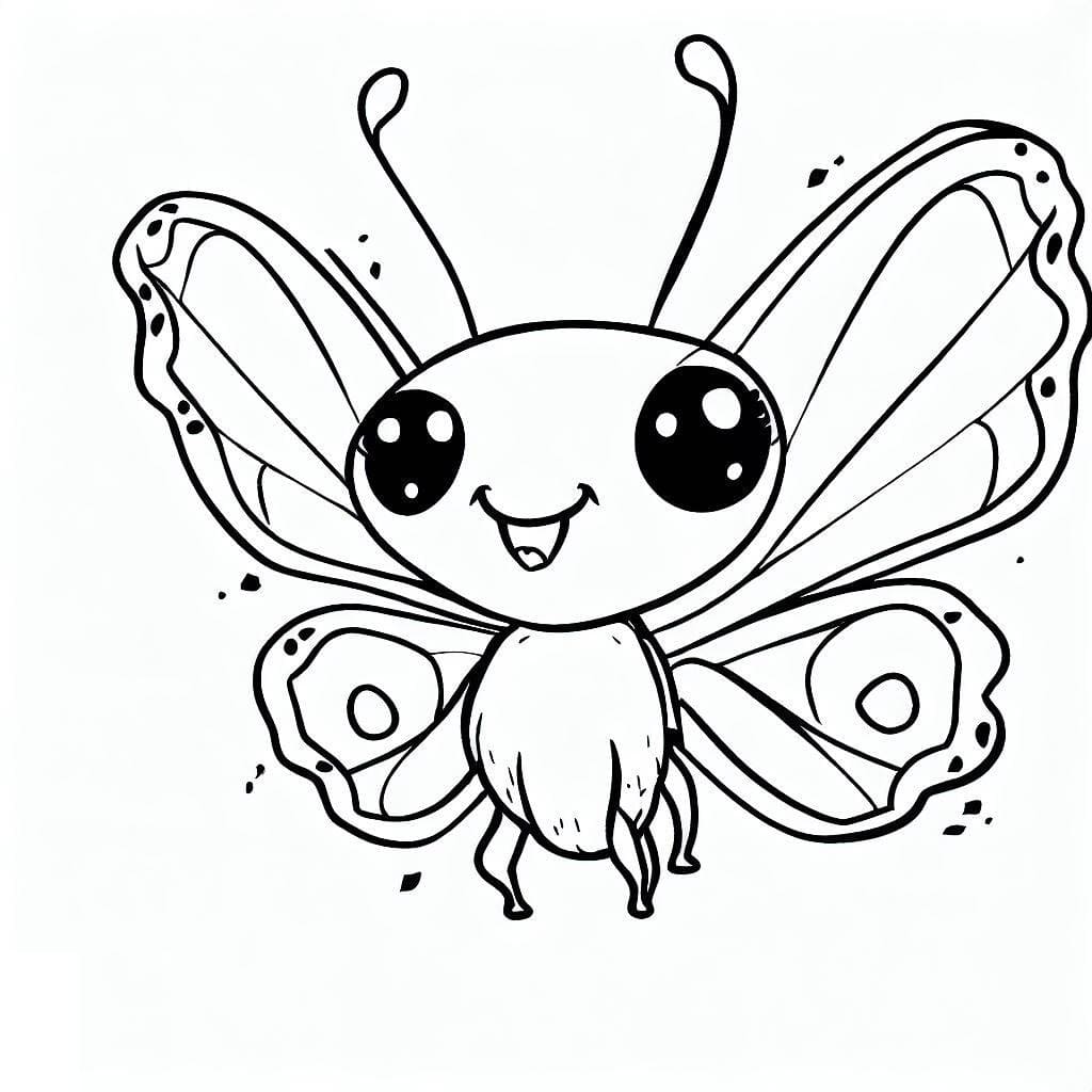 Desenho deAdorável Borboleta para colorir