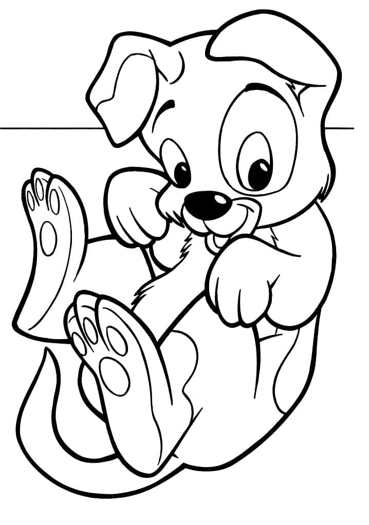 Desenho deAdorável Cachorrinho para colorir