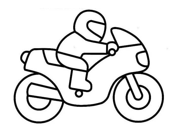 Desenho deAdorável Moto para colorir