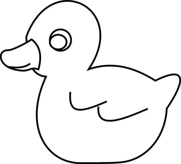 Desenho deAdorável Pato de Borracha para colorir